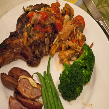 Recipe Veal Chops with Chanterelles mushroom